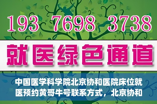 中国医学科学院北京协和医院床位就医预约黄哥牛号联系方式，北京协和医院床位预约就医指南，黄哥牛号联系方式揭秘