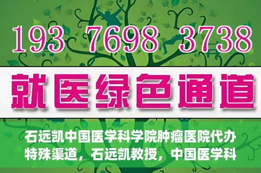 石远凯中国医学科学院肿瘤医院代办特殊渠道，石远凯教授，中国医学科学院肿瘤医院特殊渠道代办解析
