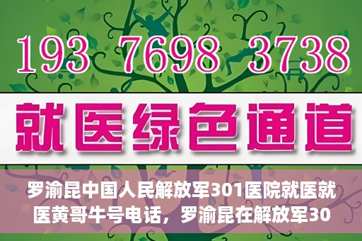 罗渝昆中国人民解放军301医院就医就医黄哥牛号电话，罗渝昆在解放军301医院就医经历，揭秘黄哥牛号背后的故事与电话曝光