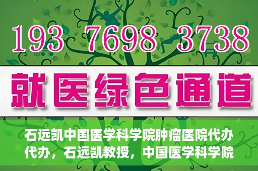 石远凯中国医学科学院肿瘤医院代办代办，石远凯教授，中国医学科学院肿瘤医院代办服务详解