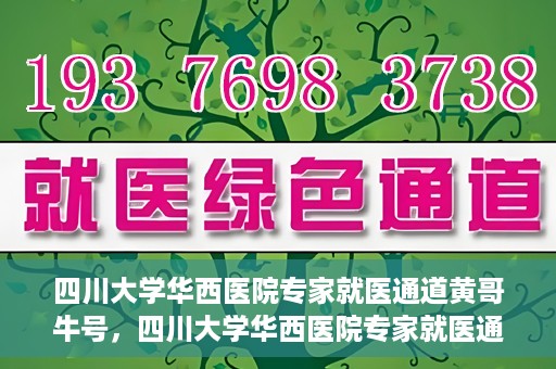 四川大学华西医院专家就医通道黄哥牛号，四川大学华西医院专家就医通道，黄哥牛号引领就医新风尚