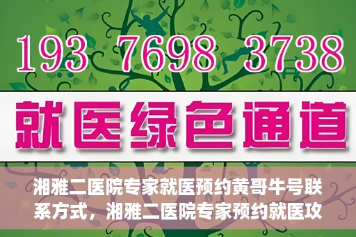 湘雅二医院专家就医预约黄哥牛号联系方式，湘雅二医院专家预约就医攻略，黄哥牛号联系方式揭秘