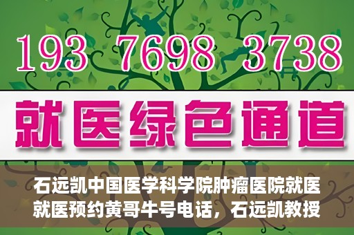 石远凯中国医学科学院肿瘤医院就医就医预约黄哥牛号电话，石远凯教授，中国医学科学院肿瘤医院预约挂号攻略及黄哥牛号联系电话揭秘