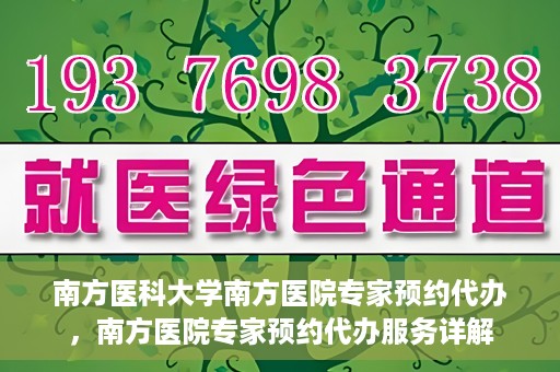 南方医科大学南方医院专家预约代办，南方医院专家预约代办服务详解