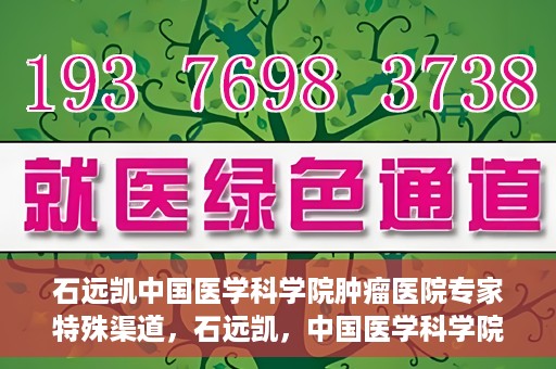 石远凯中国医学科学院肿瘤医院专家特殊渠道，石远凯，中国医学科学院肿瘤医院专家特殊渠道揭秘