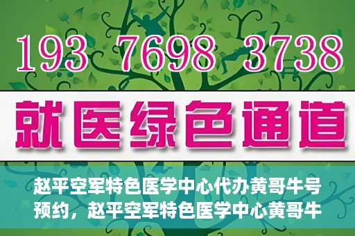 赵平空军特色医学中心代办黄哥牛号预约，赵平空军特色医学中心黄哥牛号预约攻略