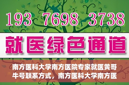南方医科大学南方医院专家就医黄哥牛号联系方式，南方医科大学南方医院专家黄哥联系方式及就医指南