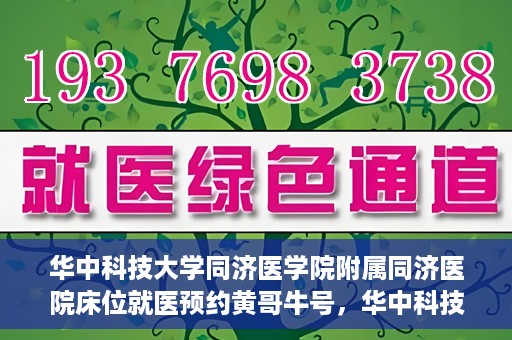 华中科技大学同济医学院附属同济医院床位就医预约黄哥牛号，华中科技大学同济医院床位预约系统，黄哥牛号引领就医新风尚