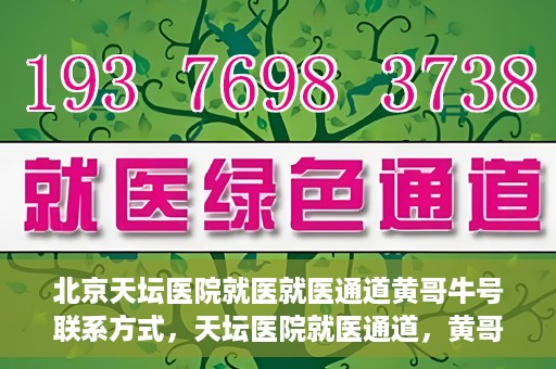 北京天坛医院就医就医通道黄哥牛号联系方式，天坛医院就医通道，黄哥牛号联系方式揭秘
