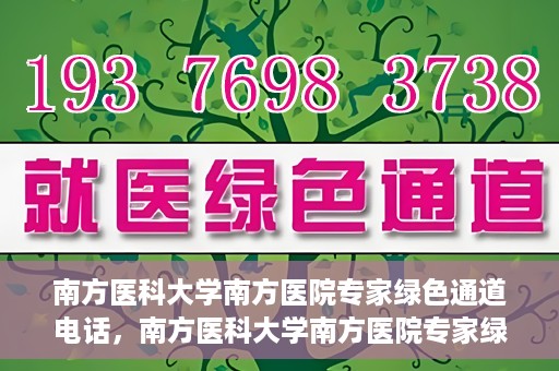 南方医科大学南方医院专家绿色通道电话，南方医科大学南方医院专家绿色通道服务热线揭秘