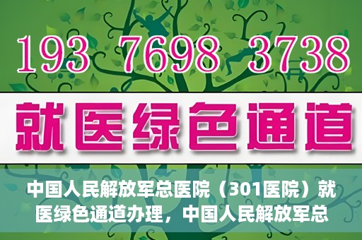 中国人民解放军总医院（301医院）就医绿色通道办理，中国人民解放军总医院就医绿色通道办理详解