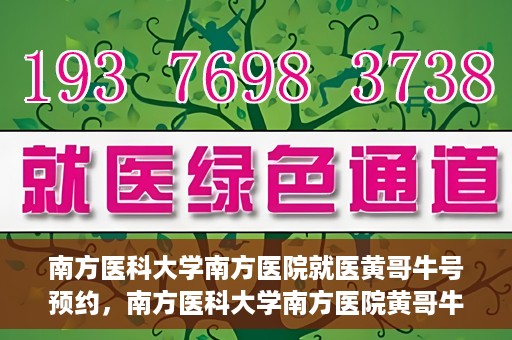 南方医科大学南方医院就医黄哥牛号预约，南方医科大学南方医院黄哥牛号预约就医攻略