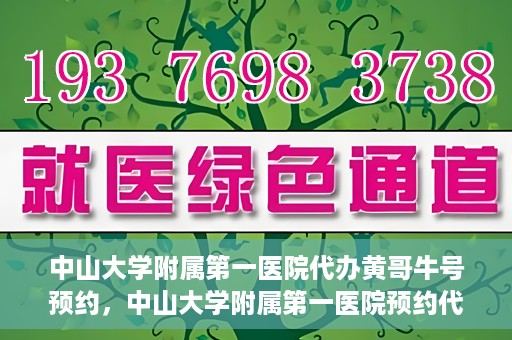 中山大学附属第一医院代办黄哥牛号预约，中山大学附属第一医院预约代办专家黄哥牛号攻略