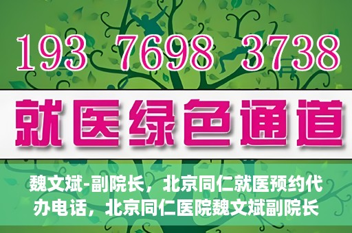 魏文斌-副院长，北京同仁就医预约代办电话，北京同仁医院魏文斌副院长，就医预约代办电话详解