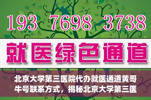 北京大学第三医院代办就医通道黄哥牛号联系方式，揭秘北京大学第三医院就医代办通道，黄哥牛号联系方式及操作指南