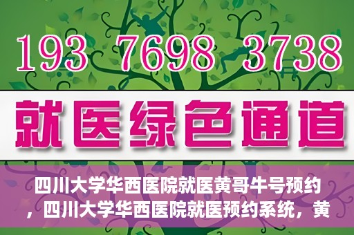 四川大学华西医院就医黄哥牛号预约，四川大学华西医院就医预约系统，黄哥牛号预约服务启动