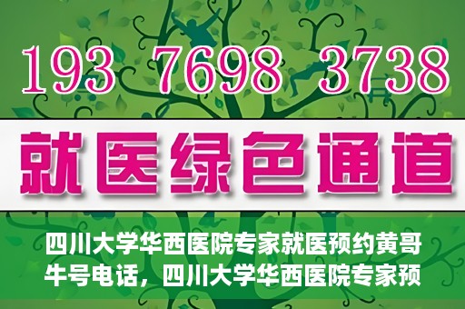 四川大学华西医院专家就医预约黄哥牛号电话，四川大学华西医院专家预约热线，黄哥牛号电话就医新通道揭秘