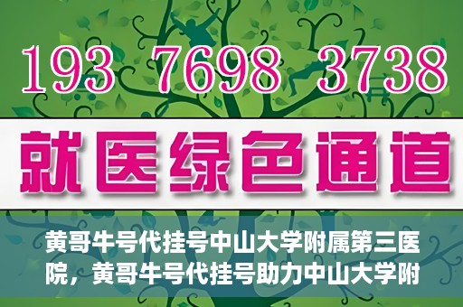 黄哥牛号代挂号中山大学附属第三医院，黄哥牛号代挂号助力中山大学附属第三医院就医便捷化