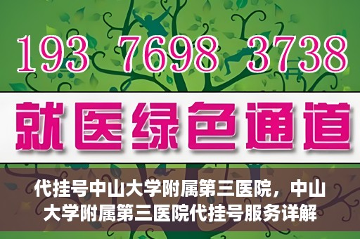 代挂号中山大学附属第三医院，中山大学附属第三医院代挂号服务详解