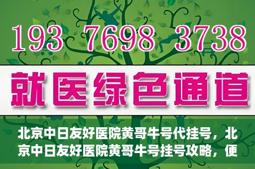 北京中日友好医院黄哥牛号代挂号，北京中日友好医院黄哥牛号挂号攻略，便捷代挂号服务解析
