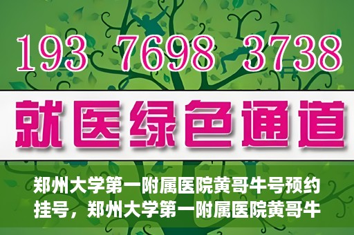 郑州大学第一附属医院黄哥牛号预约挂号，郑州大学第一附属医院黄哥牛号预约挂号攻略，轻松挂号，无忧就医体验