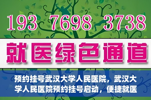 预约挂号武汉大学人民医院，武汉大学人民医院预约挂号启动，便捷就医新体验