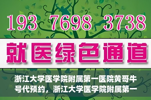 浙江大学医学院附属第一医院黄哥牛号代预约，浙江大学医学院附属第一医院黄哥牛号预约攻略揭秘