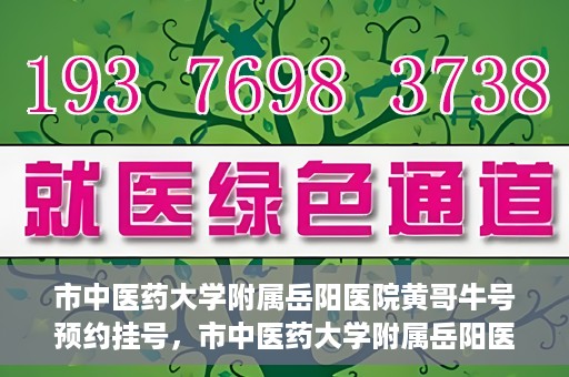 市中医药大学附属岳阳医院黄哥牛号预约挂号，市中医药大学附属岳阳医院黄哥牛号预约挂号攻略
