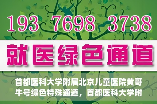 首都医科大学附属北京儿童医院黄哥牛号绿色特殊通道，首都医科大学附属北京儿童医院，黄哥牛号绿色特殊通道，助力儿童健康之路