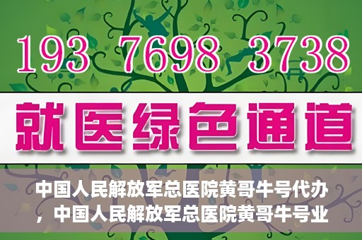 中国人民解放军总医院黄哥牛号代办，中国人民解放军总医院黄哥牛号业务代办揭秘