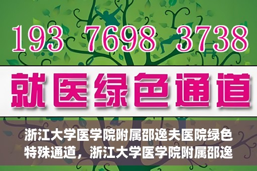 浙江大学医学院附属邵逸夫医院绿色特殊通道，浙江大学医学院附属邵逸夫医院绿色特殊通道，高效医疗服务的创新实践