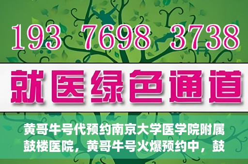 黄哥牛号代预约南京大学医学院附属鼓楼医院，黄哥牛号火爆预约中，鼓楼医院携手南京大学医学院开启健康新篇章