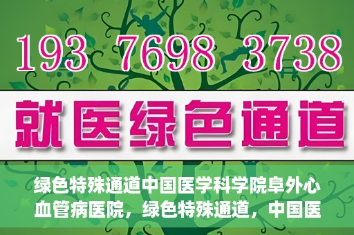 绿色特殊通道中国医学科学院阜外心血管病医院，绿色特殊通道，中国医学科学院阜外心血管病医院的探索与实践