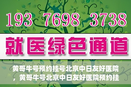 黄哥牛号预约挂号北京中日友好医院，黄哥牛号北京中日友好医院预约挂号攻略