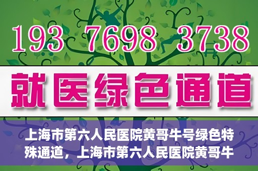 上海市第六人民医院黄哥牛号绿色特殊通道，上海市第六人民医院黄哥牛号，绿色特殊通道开启