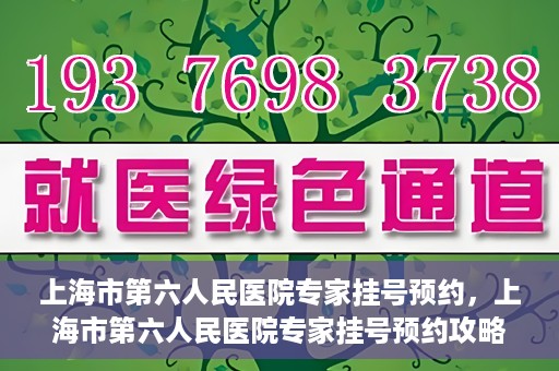 上海市第六人民医院专家挂号预约，上海市第六人民医院专家挂号预约攻略，一站式解决您的就医需求