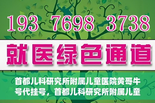 首都儿科研究所附属儿童医院黄哥牛号代挂号，首都儿科研究所附属儿童医院黄哥牛号——便捷挂号新体验