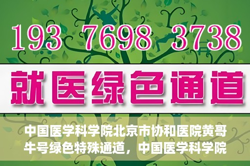 中国医学科学院北京市协和医院黄哥牛号绿色特殊通道，中国医学科学院北京市协和医院黄哥牛号，绿色特殊通道开启健康之门