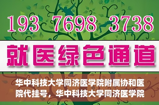 华中科技大学同济医学院附属协和医院代挂号，华中科技大学同济医学院附属协和医院代挂号服务详解