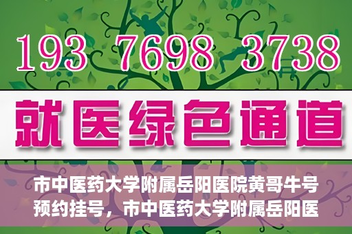 市中医药大学附属岳阳医院黄哥牛号预约挂号，市中医药大学附属岳阳医院黄哥牛号预约挂号攻略