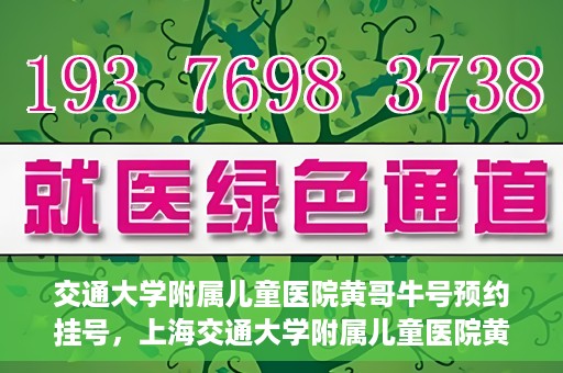 交通大学附属儿童医院黄哥牛号预约挂号，上海交通大学附属儿童医院黄哥牛儿科专家预约挂号攻略