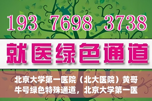 北京大学第一医院（北大医院）黄哥牛号绿色特殊通道，北京大学第一医院绿色特殊通道，黄哥牛号的探索与实践