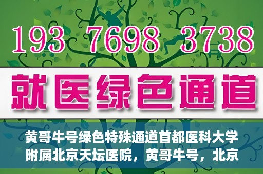 黄哥牛号绿色特殊通道首都医科大学附属北京天坛医院，黄哥牛号，北京天坛医院绿色特殊通道助力健康之路