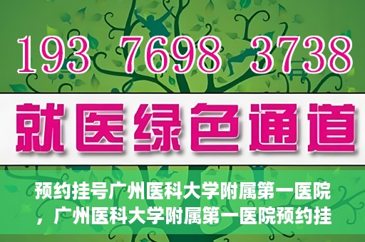 预约挂号广州医科大学附属第一医院，广州医科大学附属第一医院预约挂号服务启动