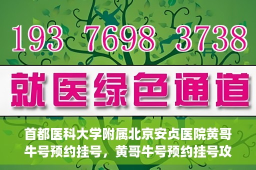 首都医科大学附属北京安贞医院黄哥牛号预约挂号，黄哥牛号预约挂号攻略，首都医科大学附属北京安贞医院就医指南