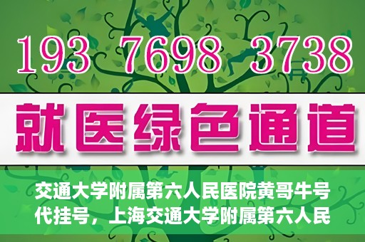 交通大学附属第六人民医院黄哥牛号代挂号，上海交通大学附属第六人民医院黄哥牛号代挂号攻略