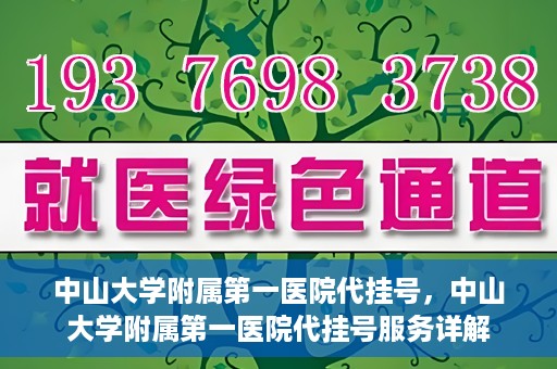 中山大学附属第一医院代挂号，中山大学附属第一医院代挂号服务详解