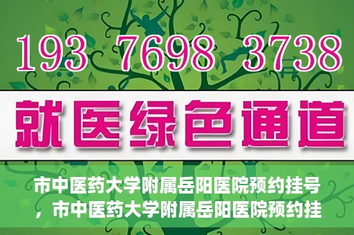 市中医药大学附属岳阳医院预约挂号，市中医药大学附属岳阳医院预约挂号攻略，便捷就医从这里开始