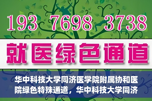 华中科技大学同济医学院附属协和医院绿色特殊通道，华中科技大学同济医学院附属协和医院，绿色特殊通道的探索与实践