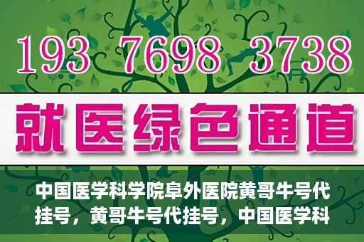 中国医学科学院阜外医院黄哥牛号代挂号，黄哥牛号代挂号，中国医学科学院阜外医院便捷就医新途径